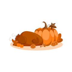 Thanksgiving dinner Illustration