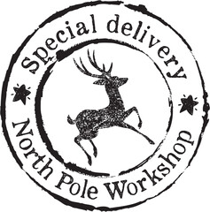 Christmas Postage Postal Stamp SVG Vector