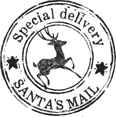 Christmas Postage Postal Stamp SVG Vector