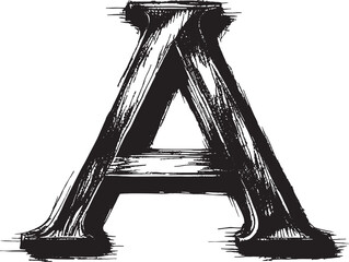 Pencil scribble of letter A