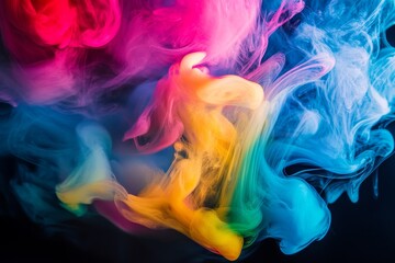 Fototapeta premium Abstract Colorful Ink Swirls