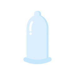 Condom package icon. Protection,  pregnancy prevention, hiv, healthcare, reproduction concepts. Flat vector design Illustration.