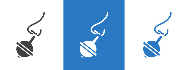 baby nasal aspirator icon thin line illustration