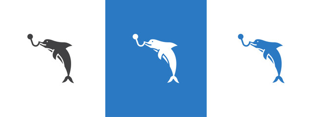 Bait Fishing Minnow icon thin line illustration