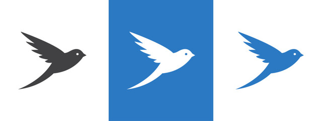 Barn swallow icon thin line illustration