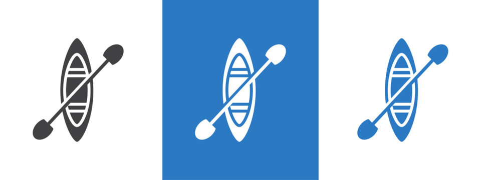 canoe icon thin line illustration