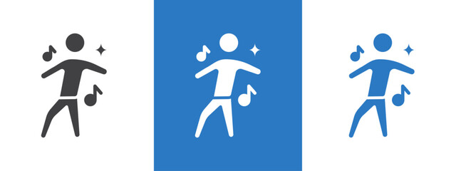 dance icon thin line illustration