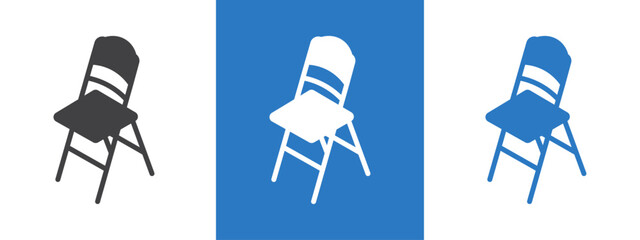 Fototapeta premium folding chair icon thin line illustration