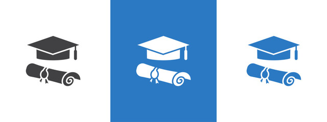 Graduation ceremony icon thin line illustration