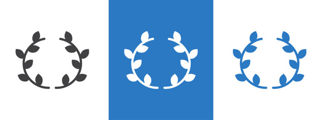 laurel wreath icon thin line illustration
