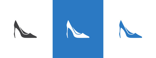 Naklejka premium leather shoes heel icon thin line illustration