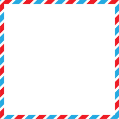 Blue Red Postal Airmail SVG Vector