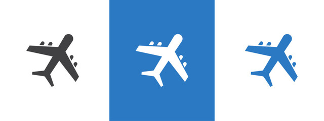 Plane icon thin line illustration