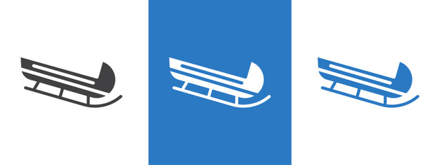 Sled icon thin line illustration