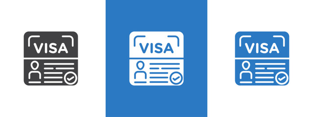 Start up visa icon thin line illustration