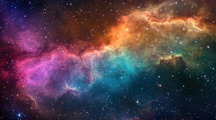 Fototapeta premium Cosmic Nebula with Stars and Galaxies