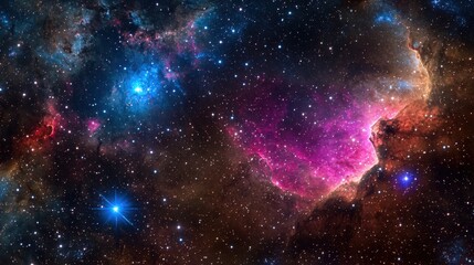 Fototapeta premium Cosmic Nebula with Stars and Dust