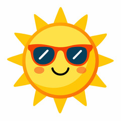 cartoon sun wearing sunglasses