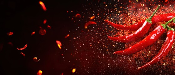 Vibrant Red Chili Peppers Bursting With Fiery Flavor