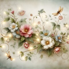 floral background with flowers