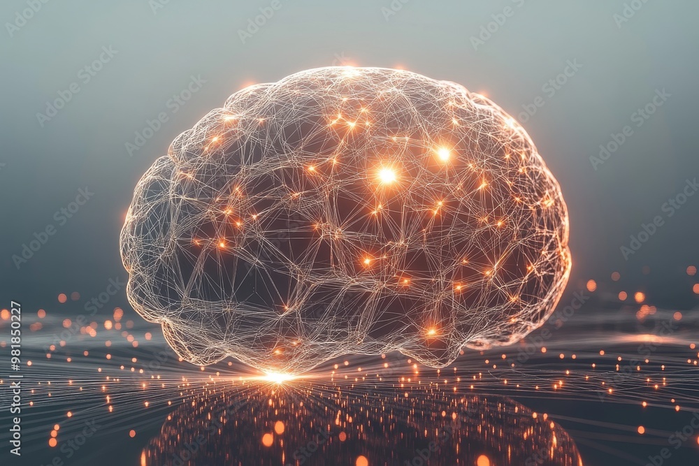Poster abstract representation of a networked brain