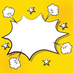 Comic speech bubbles with template