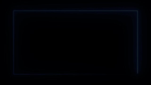 Neon light glowing rectangle frame background 4k animation. Abstract Neon squire frame background.