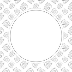 food and beverage frame in doodle style frame background
