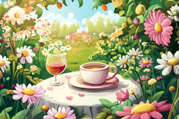 A Tranquil Garden Tea Time