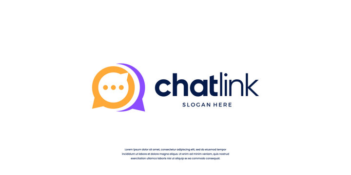 Modern chat consulting company logo. Communication logo designs template.