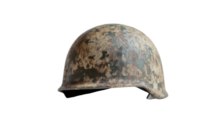 Military helmet on a white transparent background
