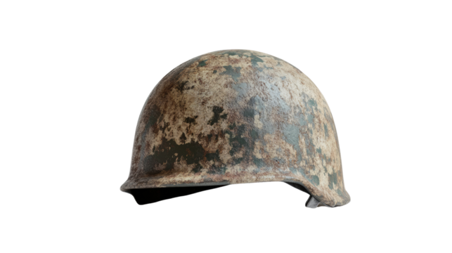 Military helmet on a white transparent background - Powered by Adobe
