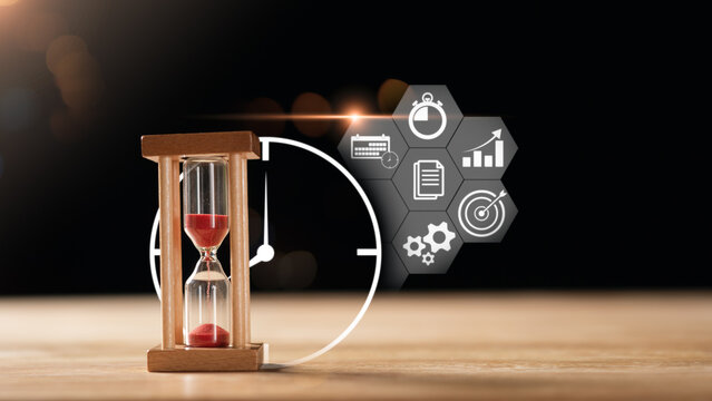 time management concept ,effective business planning ,time management in organization ,Agreement and solution ,end of deal ,profitable use of time ,appointment punctuality