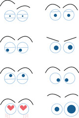 cartoon blue eyes for illustration character