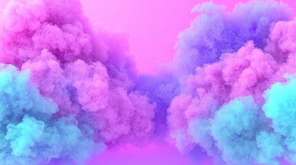 Fototapeta premium Abstract Colorful Swirling Paint Clouds Background