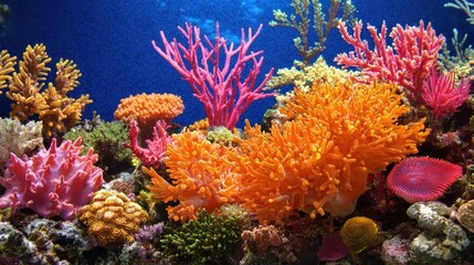 Fototapeta premium Colorful Coral Reef Underwater Scene