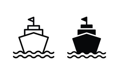 Sail boat icon vector 