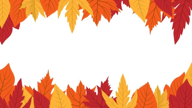 autumn season seamless background with autumn leaves animation thanks giving celebration footage video	