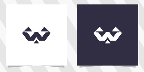 letter w logo design vector