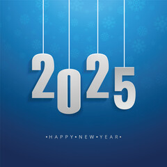 2025 happy new year greeting card holiday celebration background
