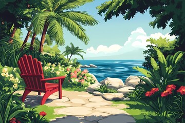 Fototapeta premium Tropical Paradise Relaxation