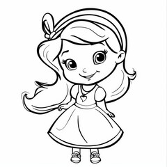cartoon for children coloring page cute