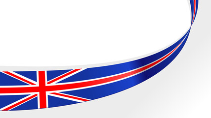 wavy united kingdom flag vector background with copy space for text. united kingdom national day