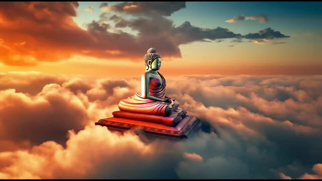 仏の悟りのアニメーション動画