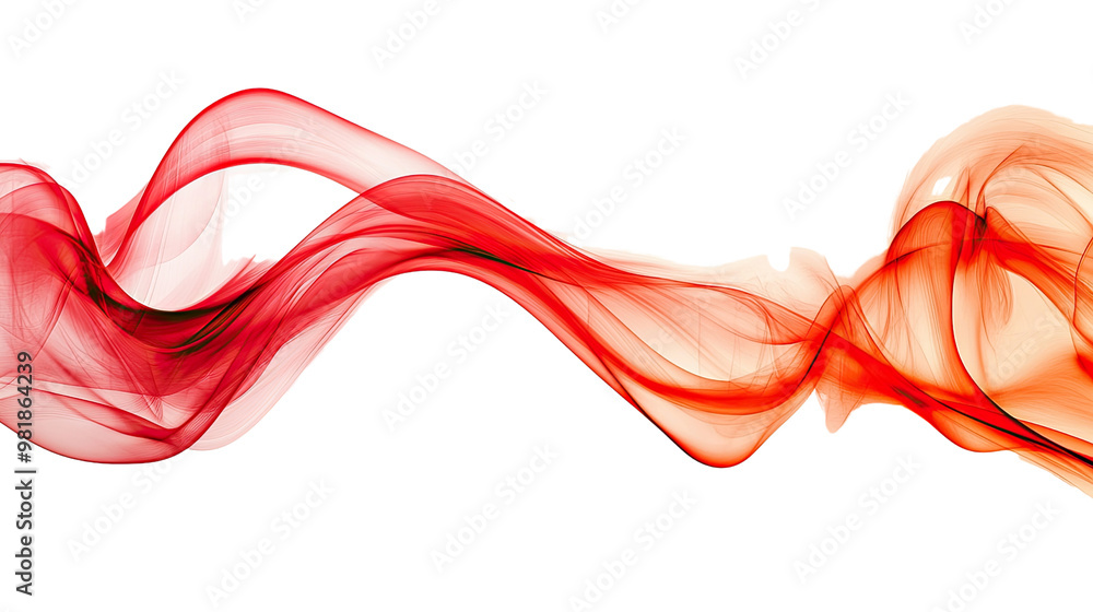 Poster abstract curve on a white transparent background