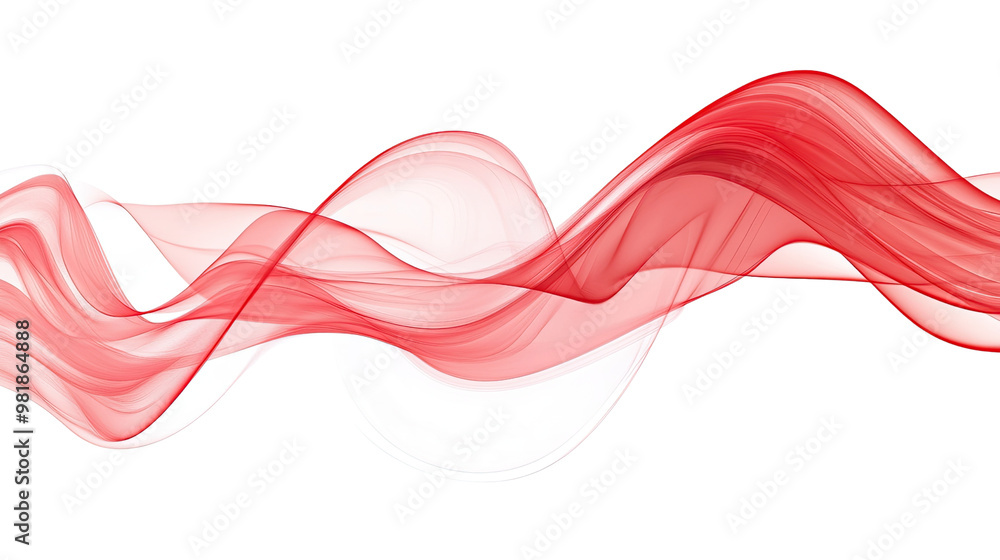 Poster abstract curve on a white transparent background