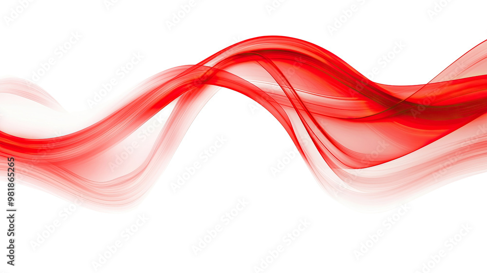Poster abstract curve on a white transparent background