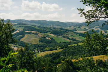Via Degli Dei hiking trail in Italy. from Bologna to Florence. Ancient Roman path