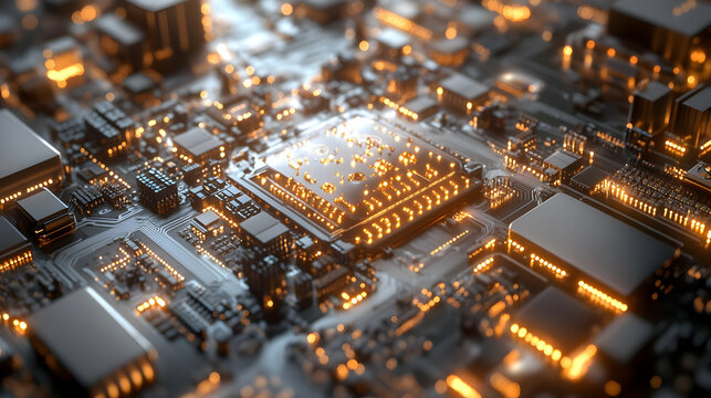 3D Quantum Supercomputer Vote Auditing Concept: Macro Shot of Quantum Processor with Real-Time Election Verification - Unprecedented Speed & Accuracy