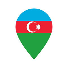 Azerbaijan flag location icon